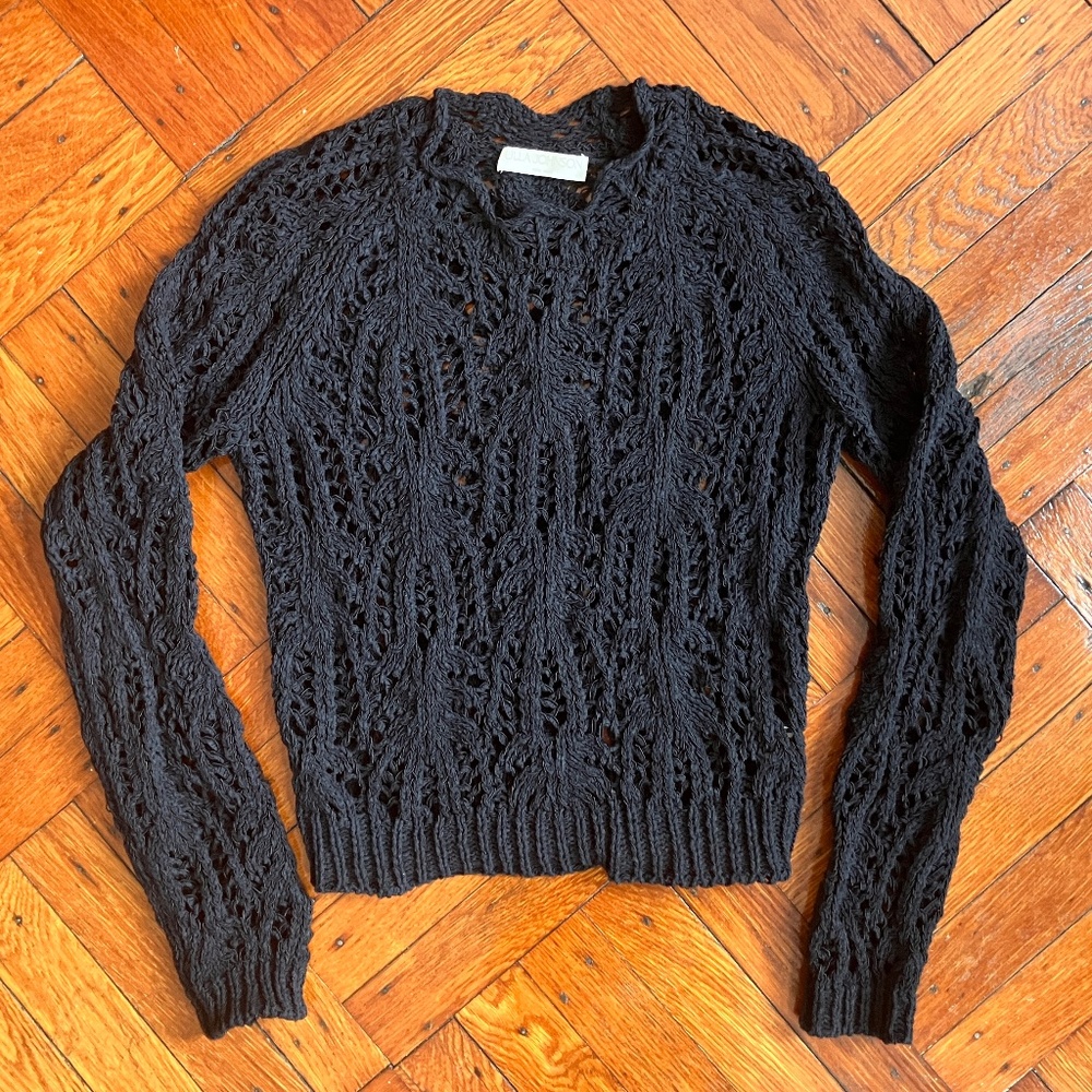 Ulla Johnson - Open Weave Crochet Pullover - Black - Picture 5 of 8